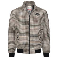 Kurtka Lonsdale Tregony. Brązowe kurtki męskie Lonsdale, l, bez wzorów, z materiału, eleganckie, bez kaptura. Za 502.45 zł.
