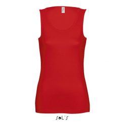 Damski tank top Sol's Jane. Niebieskie topy damskie SOL'S, s, bez wzorów, z bawełny, bez kołnierzyka, bez ramiączek. Za 65.50 zł.