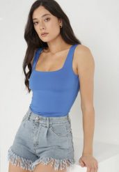 Niebieskie Body Hyrmime. Niebieskie body Born2be, bez wzorów, z dzianiny. Za 69.99 zł.