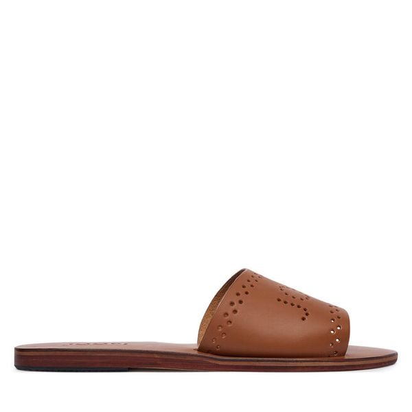 Klapki JOOP!. Brązowe klapki damskie JOOP!, bez wzorów, bez obcasa, bez zapięcia. Za 251.99 zł.