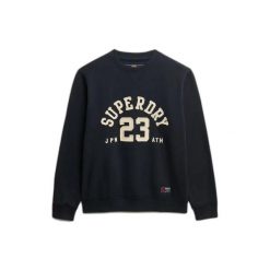 Bluza Superdry Vintage Athletic. Niebieskie bluzy męskie Superdry, m, bez wzorów, retro, bez ramiączek, bez kaptura. W wyprzedaży za 322.40 zł.
