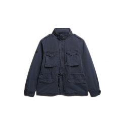 Kurtka Superdry M65. Niebieskie kurtki męskie Superdry, m, bez wzorów, z materiału, biznesowe, bez kaptura. Za 595.45 zł.