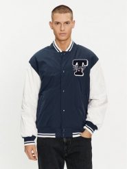 Tommy Jeans Kurtka bomber Colorblock Varsity DM0DM18702 Granatowy Regular Fit. Niebieskie kurtki męskie Tommy Jeans, m, bez wzorów, z jeansu, bez kaptura. Za 659.99 zł.