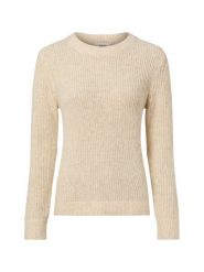 S.Oliver sweter z dzianiny z domieszką wełny Kobiety Bawełna beżowy, 46. Brązowe swetry nierozpinane damskie S.Oliver, s, bez wzorów, z bawełny, bez kołnierzyka, bez ramiączek. Za 179.95 zł.