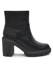 Timberland Botki TB0A26WAW021 Czarny. Czarne botki damskie Timberland, bez wzorów, ze skóry, bez obcasa, na słupku, bez zapięcia. Za 629.99 zł.