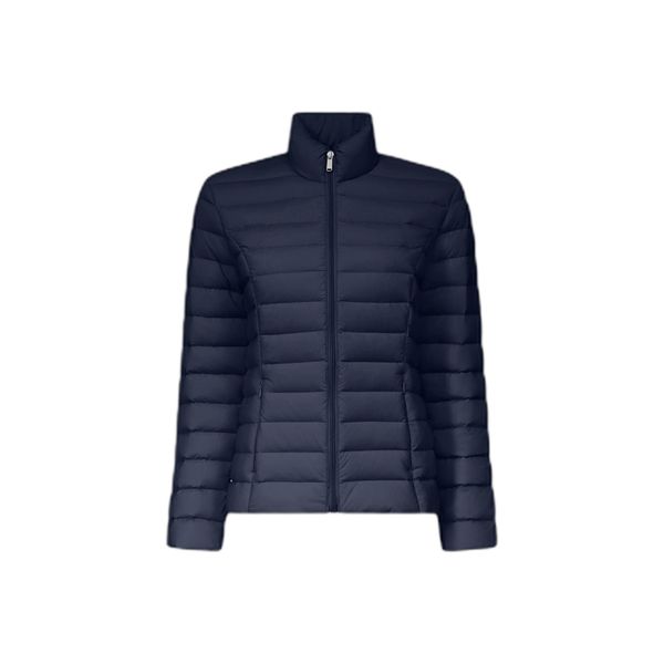 Kurtka puchowa damska JOTT Maia. Niebieskie kurtki sportowe damskie Jott, m, bez wzorów, z puchu, bez ramiączek, bez kaptura, trekkingowe. Za 766.00 zł.