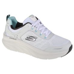 Buty sportowe Sneakersy damskie, Skechers D'Lux Walker. Białe obuwie sportowe damskie Skechers, bez wzorów, bez zapięcia, trekkingowe. Za 349.99 zł.