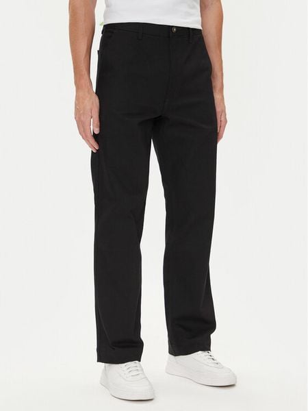 HUGO Spodnie materiałowe Zarik253 50549720 Czarny Regular Fit. Czarne spodnie materiałowe męskie Hugo, bez wzorów, z bawełny. Za 239.99 zł.