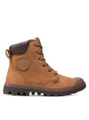 Palladium Trapery Pampa Sport Cuff Wps 72992-697-M Brązowy. Brązowe buty zimowe męskie Palladium, bez wzorów, z nubiku, bez obcasa, bez zapięcia. Za 659.99 zł.