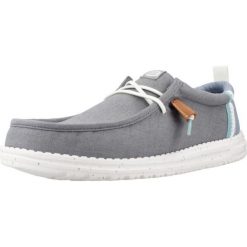 Buty HEY DUDE WALLY SUMMER LINEN Szary. Szare buty zimowe męskie PRO BRANDS, bez wzorów, z tkaniny, bez obcasa, bez zapięcia. Za 347.99 zł.