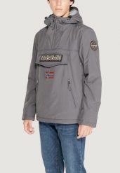 Kurtka anorak Mężczyzna NAPAPIJRI RAINFOREST POCKET 2. Szare kurtki męskie Napapijri, l, bez wzorów, eleganckie, bez kaptura. Za 743.50 zł.