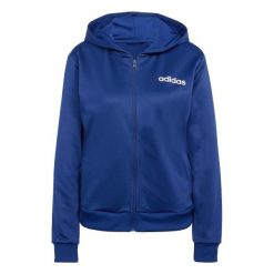 Bluza z kapturem dla kobiet adidas Essentials Linear. Niebieskie bluzy damskie Adidas, s, bez wzorów, z dresówki, eleganckie, bez ramiączek, z kapturem. Za 337.25 zł.
