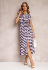 Fioletowa Sukienka Mamci Koszulowa Wiązana w Pasie Maevana. Fioletowe sukienki damskie Renee, na co dzień, l, bez wzorów, z wiskozy, eleganckie, bez kołnierzyka, bez ramiączek, maxi, koszulowe. Za 199.99 zł.