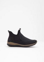 Wsuwane sneakersy marki Rieker. Czarne obuwie sportowe damskie bonprix, bez wzorów, bez zapięcia. Za 249.99 zł.
