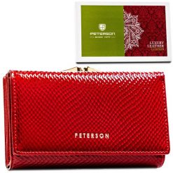 Portfel damski Peterson PTN 42108-DSL czerwony. Czerwone portfele damskie Peterson, ze skóry. Za 109.99 zł.