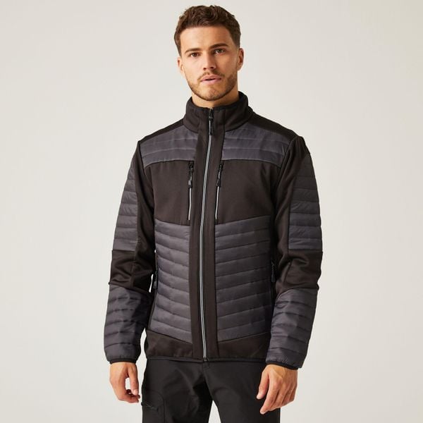 Kurtka robocza hybrydowa unisex E-Volve. Czerwone kurtki męskie Regatta, xs, bez wzorów, z puchu, bez kaptura. Za 224.00 zł.