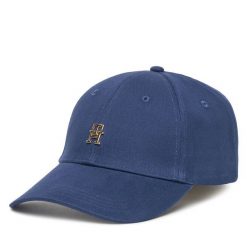 Czapka z daszkiem Tommy Hilfiger. Niebieskie czapki damskie Tommy Hilfiger, bez wzorów. Za 149.99 zł.