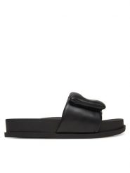 Armani Exchange Klapki XDP061 XV926 00002 Czarny. Czarne klapki damskie Armani Exchange, bez wzorów, ze skóry, bez obcasa, bez zapięcia. Za 359.99 zł.