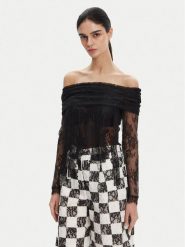 PINKO Body 105010 A2EM Czarny Regular Fit. Czarne body Pinko, bez wzorów, z syntetyku. Za 699.99 zł.