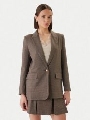 Morgan Marynarka 261-VEN.F Brązowy Regular Fit. Brązowe marynarki i żakiety damskie Morgan, bez wzorów, z syntetyku, bez kołnierzyka, bez ramiączek. Za 479.99 zł.