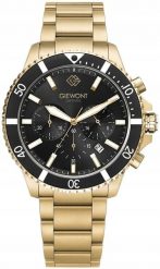 Zegarek Giewont Zegarek Męski Chronograph Sapphire Złoto Czarny GW3970-B7. Czarne zegarki męskie Giewont, bez wzorów, złote. Za 221.61 zł.