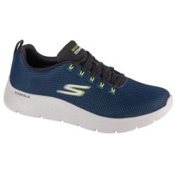 Buty sportowe Sneakersy męskie, Go Walk Flex - Vespid. Niebieskie buty sportowe męskie Skechers, bez wzorów, bez zapięcia, trekkingowe. Za 279.99 zł.