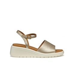 Damskie sandały z klinem Geox Meliconia A. Żółte sandały damskie Converse, bez wzorów, z gumy, bez obcasa, na koturnie, bez zapięcia. Za 413.50 zł.
