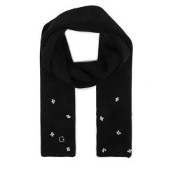 Szalik Guess. Czarne szaliki damskie Guess, z aplikacjami. Za 234.99 zł.