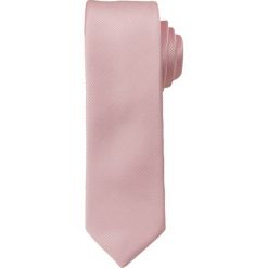 Wąski, Jednolity Krawat Męski, Lśniący - 5 cm - Angelo di Monti, Jasnoróżowy. Czerwone krawaty i muchy Angelo di Monti, bez wzorów. Za 45.00 zł.