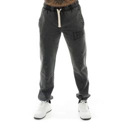 Spodnie dresowe z bawełna na co dzień na siłownię. Czarne spodnie materiałowe męskie LEONE 1947 APPAREL, bez wzorów, z bawełny. W wyprzedaży za 151.56 zł.