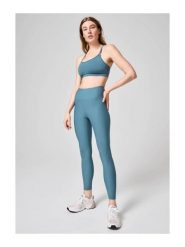 Legginsy Damskie Fitness Casall Z Wysokim Stanem. Niebieskie legginsy damskie Casall, bez wzorów, z materiału. Za 339.99 zł.