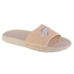 Klapki damskie Joma Island 2325. Brązowe klapki damskie Joma, bez wzorów, z materiału, bez obcasa, bez zapięcia. Za 49.99 zł.
