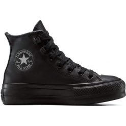 Buty sportowe Converse Chuck Taylor All Star Lift. Czarne buty sportowe męskie Converse, bez wzorów, ze skóry, bez zapięcia, na fitness i siłownię. Za 690.00 zł.