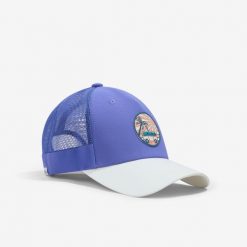 Czapka z daszkiem w stylu trucker do siatkówki plażowej BV Cap. Czapki damskie KIPSTA, bez wzorów, z materiału, sportowe. Za 49.99 zł.