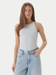 Guess Top W6RP39 KD092 Zielony jasny Regular Fit. Zielone topy damskie Guess, xs, z aplikacjami, z syntetyku, bez kołnierzyka, bez ramiączek. Za 111.99 zł.