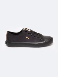 Trampki damskie niskie czarne RR274774 906. Czarne trampki i tenisówki damskie BIG STAR, bez wzorów, z gumy, bez zapięcia. Za 149.99 zł.
