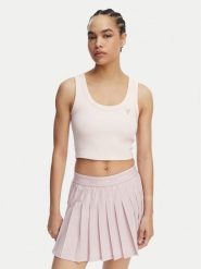 Guess Top V6GP07 K2987 Różowy jasny Slim Fit. Czerwone topy damskie Guess, s, z aplikacjami, z wiskozy, bez kołnierzyka, bez ramiączek. Za 154.99 zł.