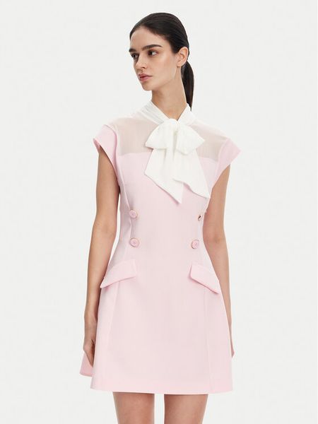 Imperial Sukienka koktajlowa AFJJJKP Różowy Regular Fit. Czerwone sukienki damskie Imperial, xl, bez wzorów, z syntetyku, wizytowe, bez kołnierzyka, bez ramiączek. Za 389.99 zł.