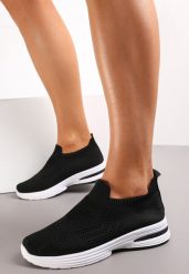 Czarne Wsuwane Buty Sportowe na Płaskiej Podeszwie Sheina. Czarne obuwie sportowe damskie Renee, na lato, bez wzorów, bez zapięcia, tenisowe. Za 44.99 zł.