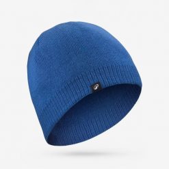 Czapka narciarska dla dorosłych Wedze Simple 100. Niebieskie czapki damskie WED'ZE, bez wzorów, z dzianiny, sportowe. Za 29.99 zł.