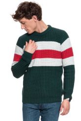 MĘSKI SWETER WRANGLER CHUNKY KNIT PINE W8A7PCG01 112132375. Zielone swetry męskie Wrangler, m, bez wzorów, bez kołnierzyka, bez ramiączek. W wyprzedaży za 69.99 zł.