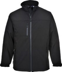 Kurtka męska Portwest TK50 - Kurtka Softshell (3L). - czarny 3XL. Czarne kurtki męskie Portwest, l, bez wzorów, z softshellu, bez kaptura. Za 211.66 zł.