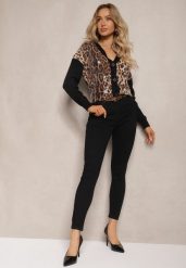 Czarne Jeansy z Efektem Push-Up Skinny Fortoria. Czarne jeansy damskie Renee, bez wzorów, z jeansu, eleganckie. Za 69.99 zł.
