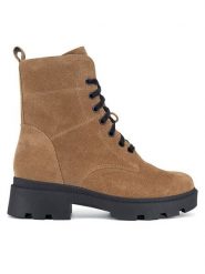 Lasocki Trzewiki ARC-DOMINA-03 Brązowy. Brązowe botki damskie Lasocki, bez wzorów, ze skóry, bez obcasa, na płaskiej podeszwie, bez zapięcia. Za 199.99 zł.