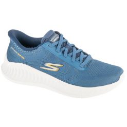 Buty sportowe Sneakersy męskie, Slip-Ins: Go Walk Now - Payton. Niebieskie buty sportowe męskie Skechers, bez wzorów, bez zapięcia, trekkingowe. Za 382.75 zł.