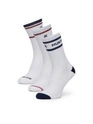 Hunter Skarpety długie AS_HUNTER_02W_SS25 (3-PACK) Biały. Białe skarpety męskie Hunter, bez wzorów, z materiału. Za 39.99 zł.
