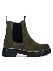 Jenny Fairy Botki WS13202-05 Khaki. Brązowe botki damskie Jenny Fairy, bez wzorów, ze skóry, bez obcasa, na płaskiej podeszwie, bez zapięcia. Za 159.99 zł.
