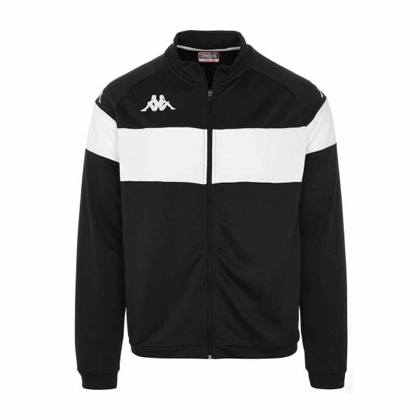 Kurtka z dresu Kappa Dacone. Białe kurtki męskie Kappa, bez wzorów, z dresówki, sportowe, bez kaptura. Za 171.65 zł.