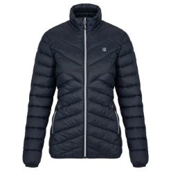 Damska kurtka Loap Irbora w kolorze ciemnoszarym. Szare kurtki sportowe damskie Scarpa, bez wzorów, z puchu, bez ramiączek, bez kaptura, trekkingowe. Za 256.99 zł.