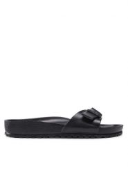 Birkenstock Klapki Madrid EVA 0128161 Czarny. Czarne klapki męskie Birkenstock, bez wzorów, z tworzywa sztucznego, bez zapięcia. Za 149.99 zł.